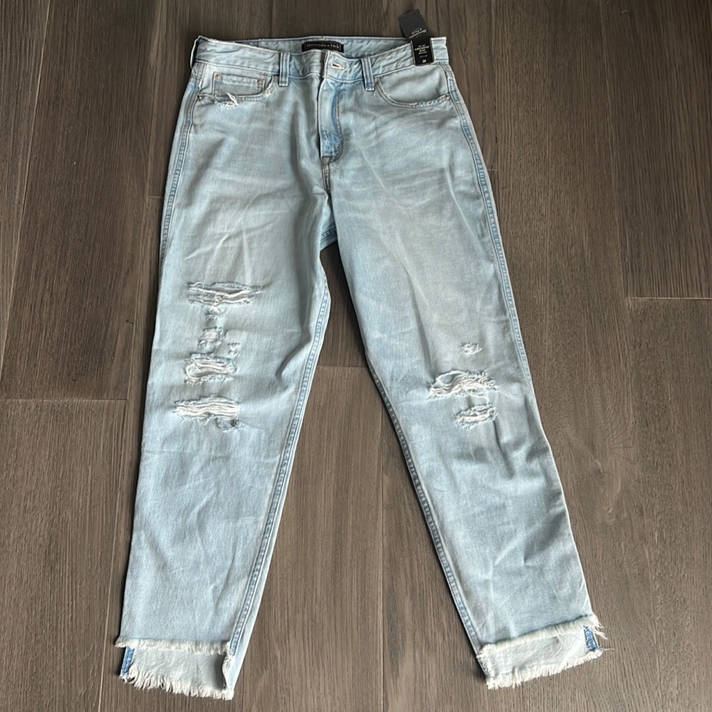Abercrombie “high rise girlfriend jean”